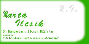 marta ilcsik business card